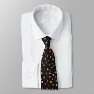 Mitternacht Bloom Men's Neck Tie Krawatte