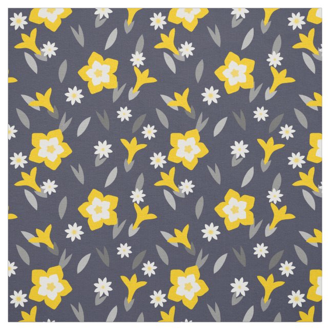 Mitternacht Bloom Stoff (Muster)