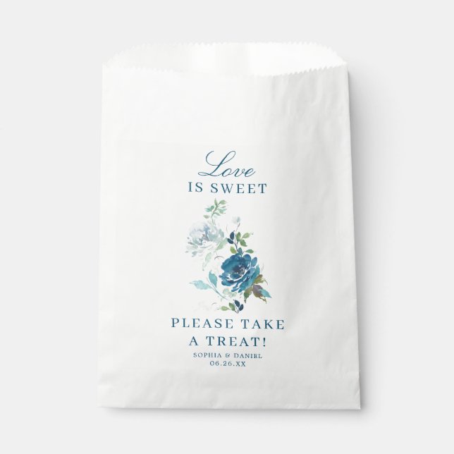 Mitternacht Blooms floral Gefallen Beutel Liebe is Geschenktütchen (Vorderseite)