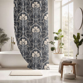 Mitternacht Blossom Harmony Duschvorhang