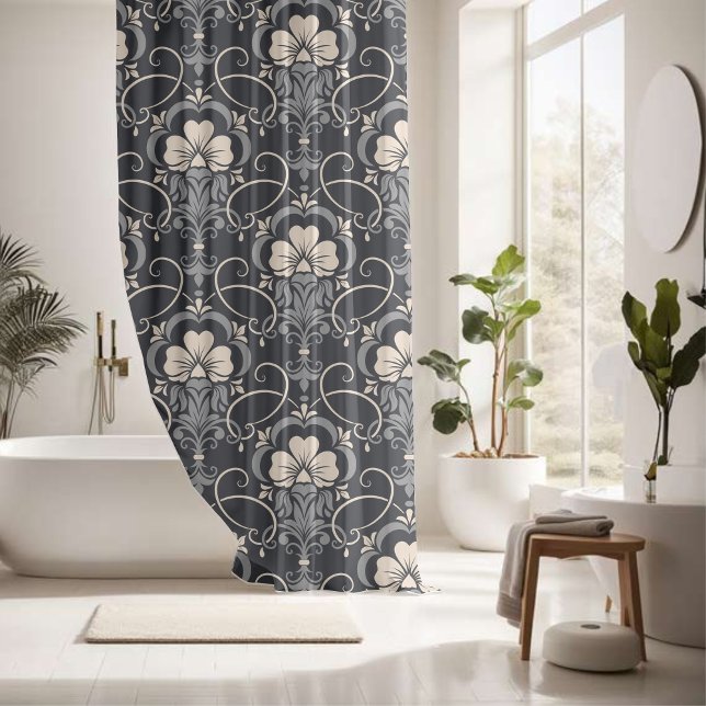 Mitternacht Blossom Harmony Duschvorhang (Von Creator hochgeladen)