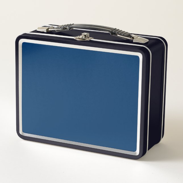 Mitternacht Blue Custom Retro Metal Lunchbox (Vorderseite)