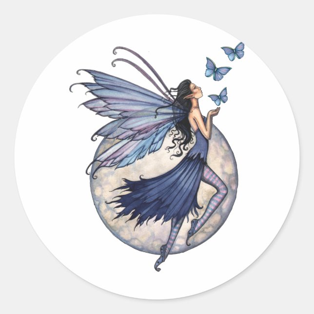 Mitternacht Blue Fairy Stickers (Vorderseite)