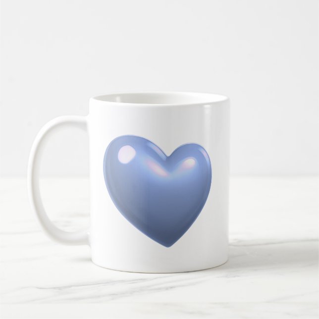 Mitternacht Blue Heart Kaffeetasse (Links)