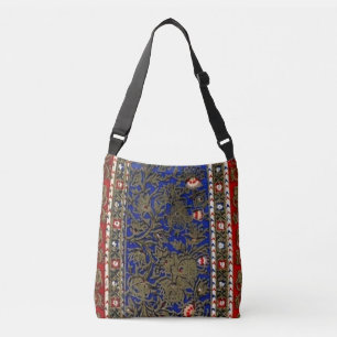 Mitternacht Blue Persian Rubel Vintag Floral Tragetaschen Mit Langen Trägern