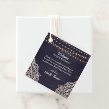 Mitternacht Blue Rustic Elegance Gastgeschenk Hoch