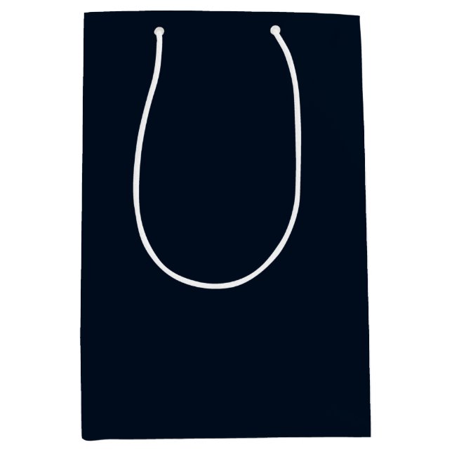 Mitternacht Blue Solid Mittlere Geschenktüte (Vorderseite)