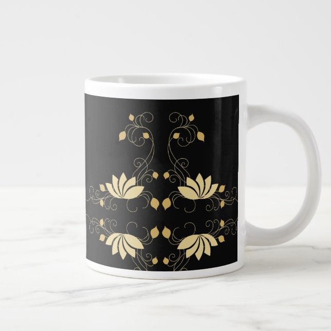 Mitternacht-Blume Jumbo-Tasse (Rechts)