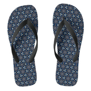 Mitternacht Blumen Muster Flip Flops
