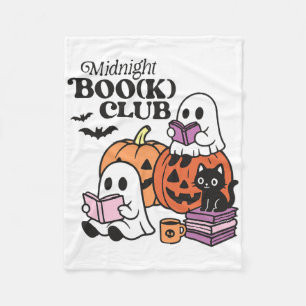 Mitternacht Boo(k) Club Halloween Geister lesen Bu Fleecedecke