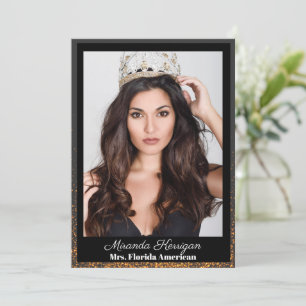Mitternacht Bronze Pageant Autograph Cards Einladung