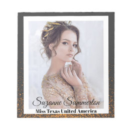 Mitternacht Bronze Pageant Autograph Pad - Dunkler Notizblock