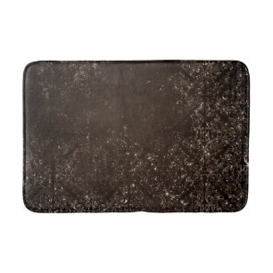Mitternacht Bronze Romance Satiny Grunge Damask Badematte