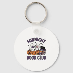 Mitternacht Buchclub Halloween-Lesedesign_1 Schlüsselanhänger