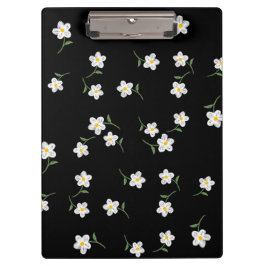 Mitternacht-Daisy-Blumen-Clipbord | Handgezeichnet Klemmbrett