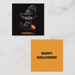 Mitternacht die witzige Schwarze Katze Halloween E Mitteilungskarte
