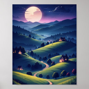 Mitternacht ein schönes Plakat