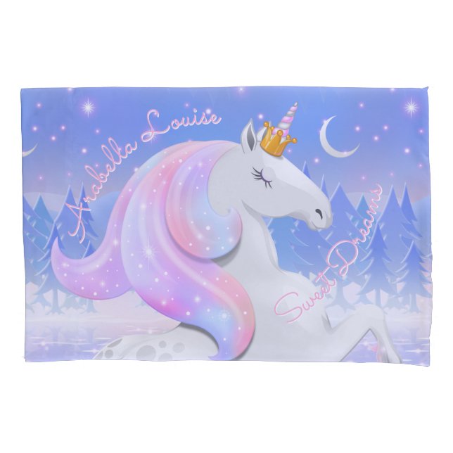 Mitternacht Einhorn Prinzessin Frozen Lake Sweet D Kissenbezug (Vorderseite)