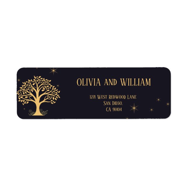 Mitternacht Elegance: Dunkle blaue Hochzeit (Vorne)