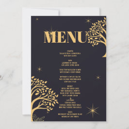 Mitternacht Elegance: Dunkle blaue Hochzeit Einladung