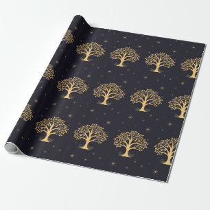 Mitternacht Elegance: Dunkle blaue Hochzeit Geschenkpapier