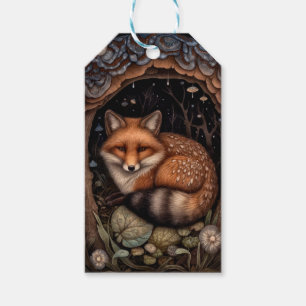 Mitternacht-Fox-Geschenk-Tag Geschenkanhänger