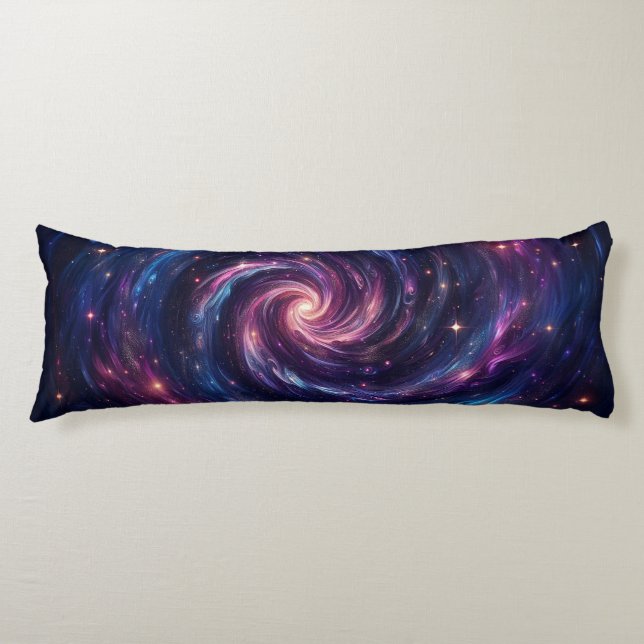 Mitternacht Galaxy Swirl - Deep Purples & Blues Seitenschläferkissen (Vorderseite)