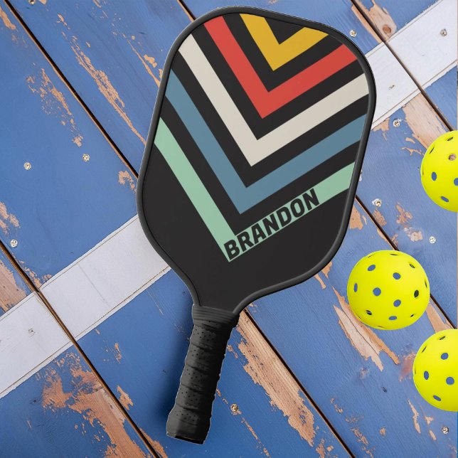 Mitternacht gestreifter Nostalgischer Vintager Zic Pickleball Schläger (Von Creator hochgeladen)