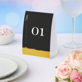 Mitternacht Gold Tisch Nummer Tischaufsteller