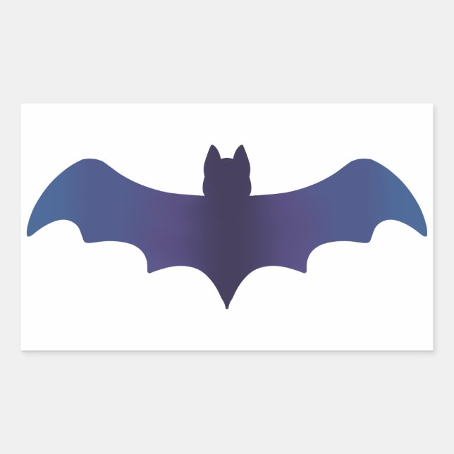 Mitternacht Gradient Bat Sticker (Vorderseite)