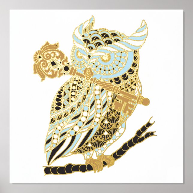 Mitternacht Großer Hornhahn Foliendrucke (Vorderseite)