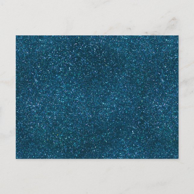 Mitternacht-Grüner Glitzer Postkarte (Vorderseite)
