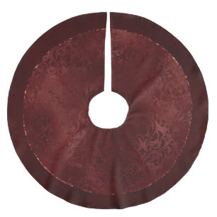 Mitternacht Henna Romance   Red Satiny Grunge Dama Polyester Weihnachtsbaumdecke