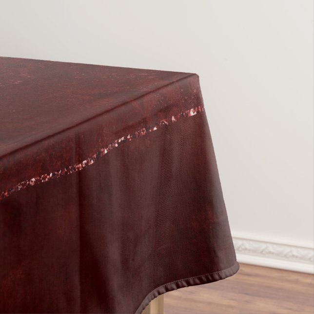 Mitternacht Henna Romance | Red Satiny Grunge Dama Tischdecke (Beispiel)