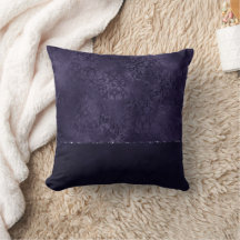 Mitternacht Indigo Romance | Satiny Grunge Damask