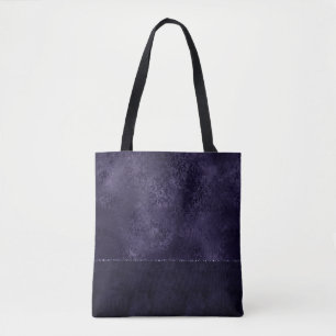 Mitternacht Indigo Romance   Satiny Grunge Damask Tasche