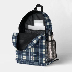 Mitternacht Kariert Bedruckter Rucksack