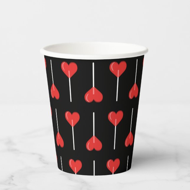 Mitternacht Liebe Suckers Red Pappbecher (Vorderseite)