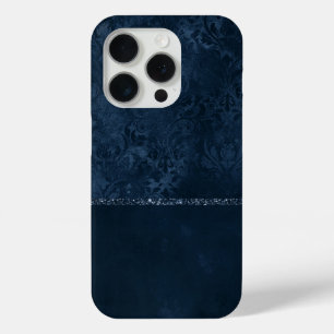 Mitternacht-Marine-Romance Blue Satiny Grunge Da Case-Mate iPhone Hülle