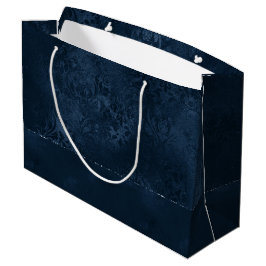 Mitternacht-Marine-Romance | Blue Satiny Grunge Da Große Geschenktüte