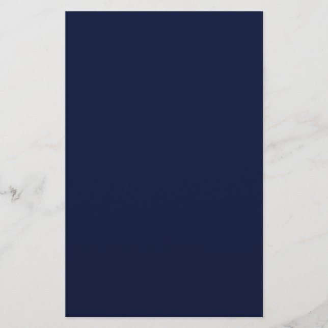 Mitternacht Navy Blue Solid Color Briefpapier (Vorderseite)