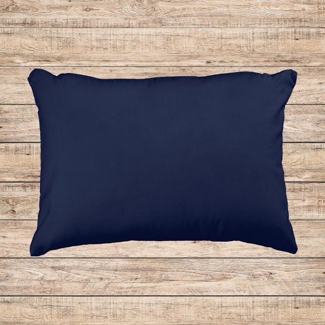 Mitternacht Navy Blue Solid Color Dekokissen (Von Creator hochgeladen)