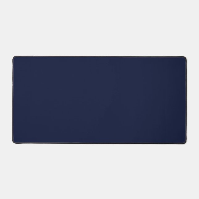 Mitternacht Navy Blue Solid Color Schreibtischunterlage (Vorderseite)
