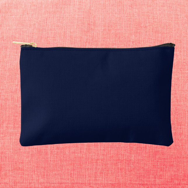Mitternacht Navy Blue Solid Color Zubehörtasche (Von Creator hochgeladen)