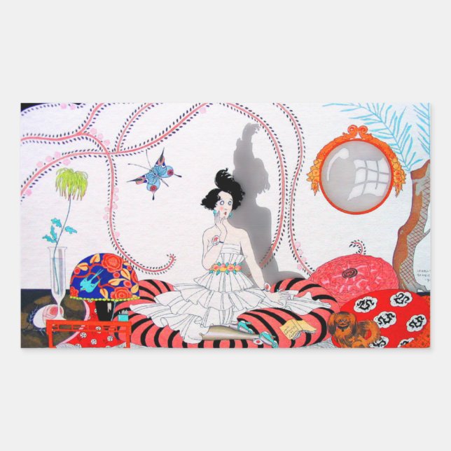 Mitternacht oder das moderne Apartment Rechteckiger Aufkleber (Vorderseite)