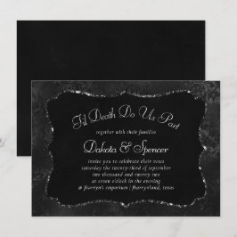 Mitternacht Onyx Romance | Black Satiny Grunge Dam Einladung