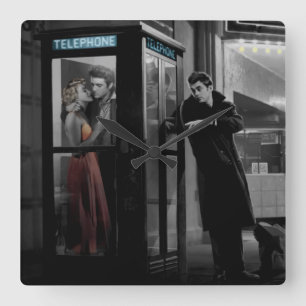 Mitternacht Quadratische Wanduhr