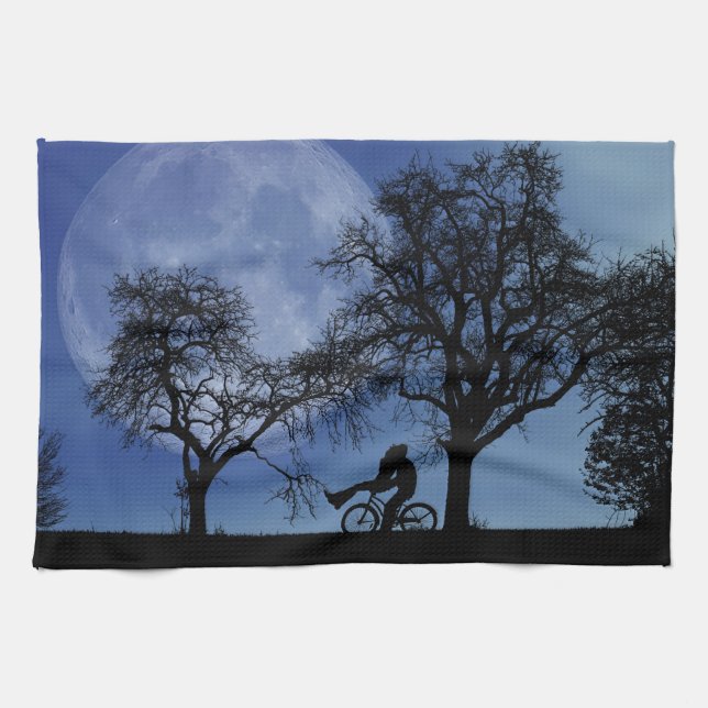 Mitternacht Radtour Geschirrtuch (Horizontal)