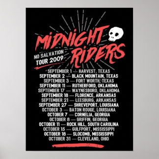 Mitternacht Reiten - keine Rettung Tour Poster