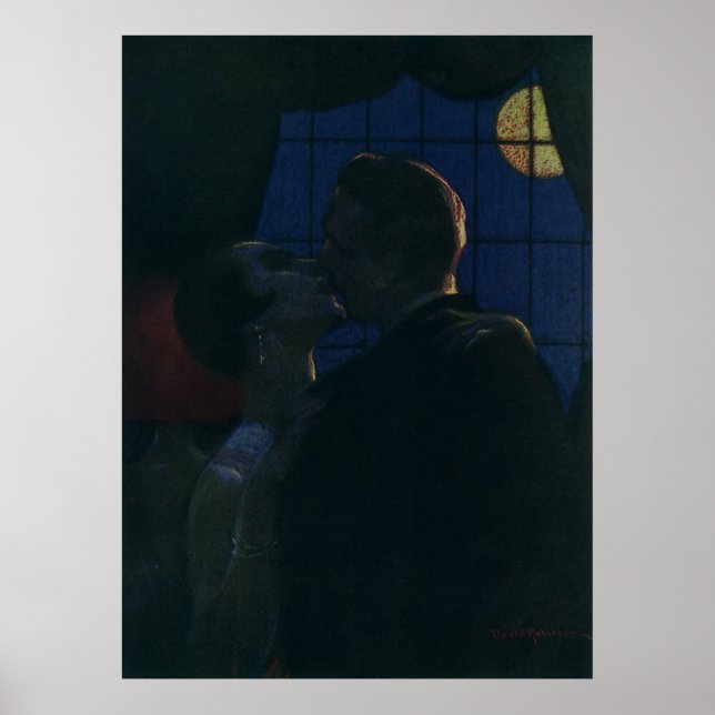 Mitternacht Rendezvous, Liebhaber des Vollmonds Poster (Vorne)